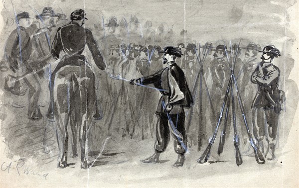 Schenks Ohio regiments by Alfred Waud