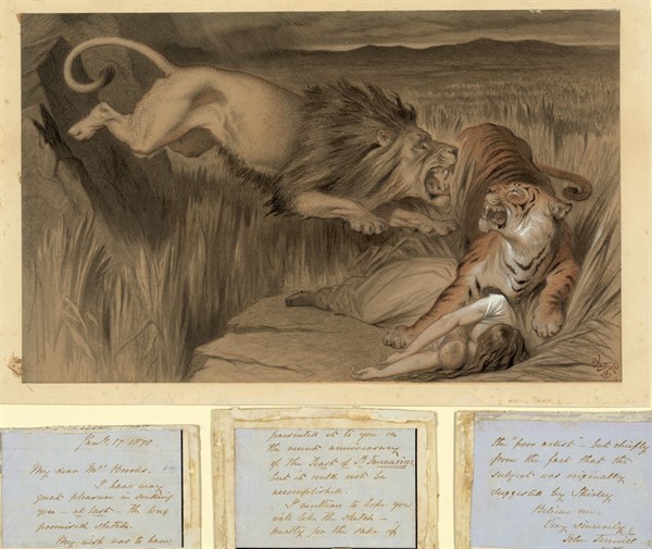 The British lion's vengence on the Bengal Tiger by John Tenniel