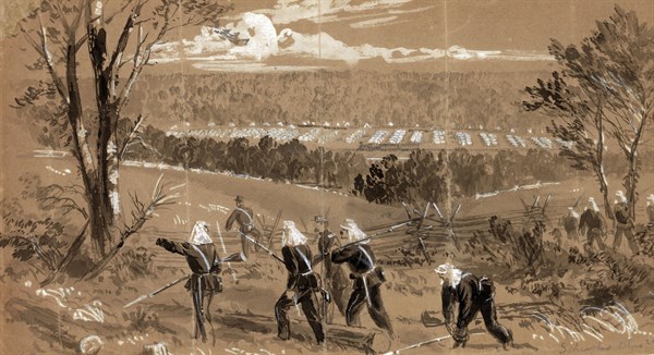 Schenks Ohio regiments by alfred Waud