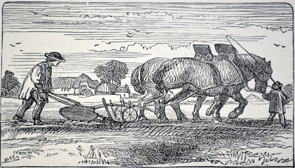 Ploughing Wheel Engraving