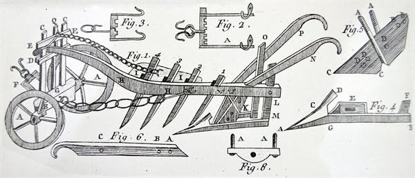 Wheeled Plough with Four Coulters