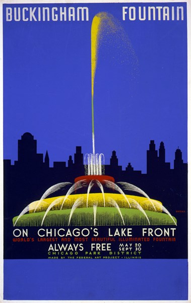 Buckingham Fountain on Chicago's lake front