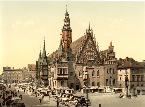 Town hall from the east, Breslau