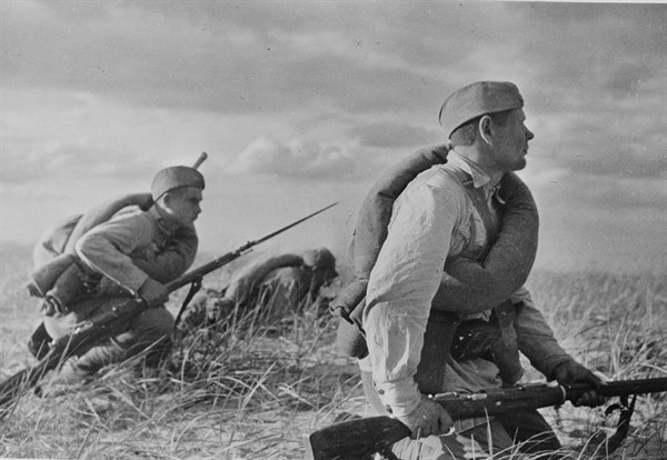 Red infantry on the move