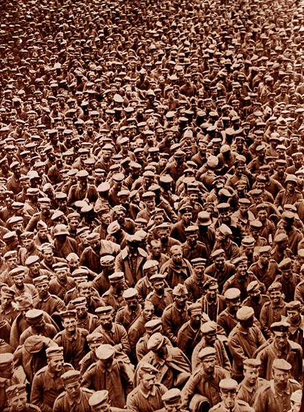 german prisoners of war at a prison camp in France during WWI