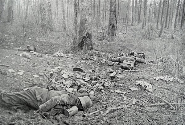 German soldiers killed  in action in France during the spring of 1918. WWI