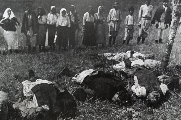 Masacres by Austrian forces of serbians in the opening weeks of WWI