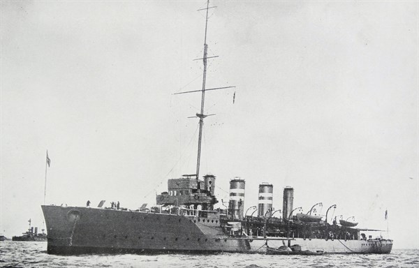 the HMS Amphion, a cruiser of the Royal navy
