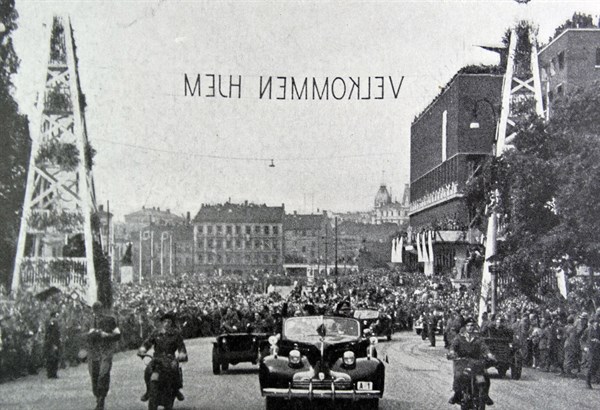 norwegians gather in Oslo, to celebrate the liberation of Norway after WWII