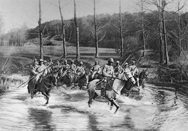 French cavalry cross the River Meuse
