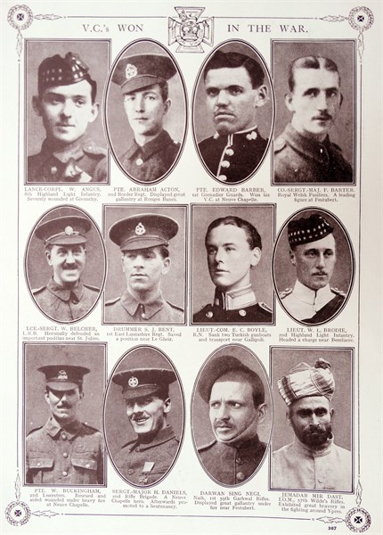Commemorative article celebrating Victoria Cross medal winners