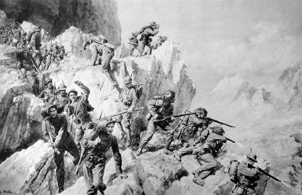 Italian alpine troops during WWI 1917