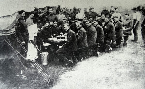 Royal Flying corps field canteen;   England during WWI 1917