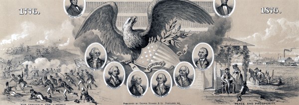 cameo portraits of six American revolutionary war generals
