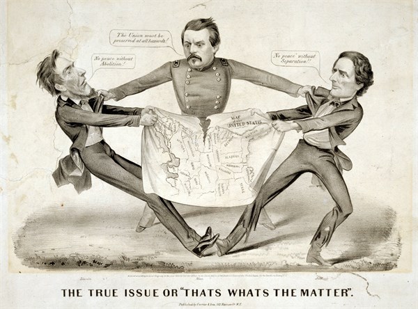 Pro-Democrat cartoon from 1860s