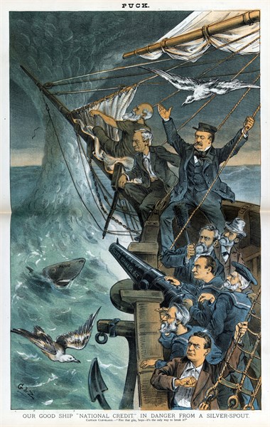 Ship representing 'National Credit' under danger