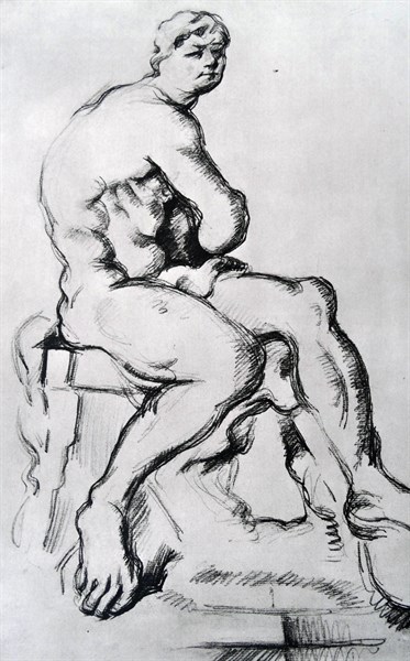 Sketch of Hercules Statue
