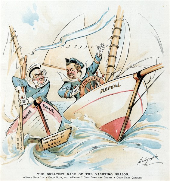 The greatest race of the yachting season by Louis Dalrymple