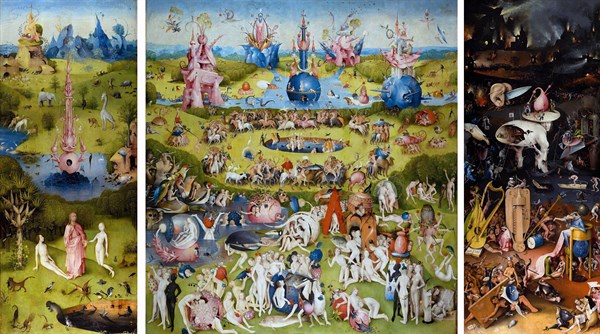 Painting titled 'The Garden of Earthly Delights'