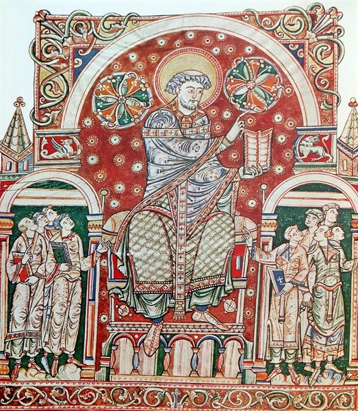 Mural titled 'St Augustine de Civitate Dei'