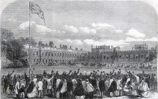 The review of Lancashire Rifle Volunteers in Knowsley Park