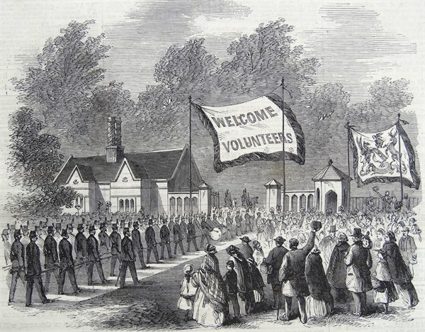 The Review of Lancashire Rifle Volunteers in Knowsley Park