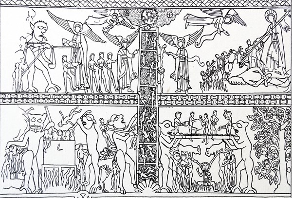 Line drawing based on the idea of the 'Ladder of Salvation'
