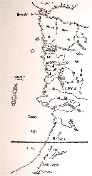 The coast of Africa, after Ptolemy (Mercator's edition).