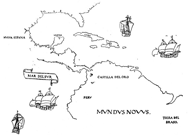 One of the first maps of the Pacific.