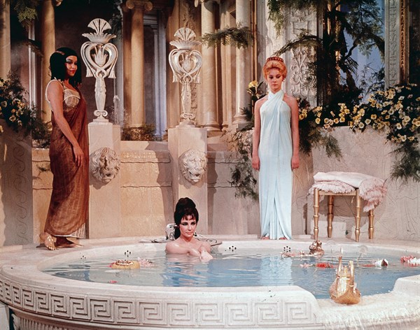 Elizabeth Taylor as Cleopatra in the 1963 epic drama film