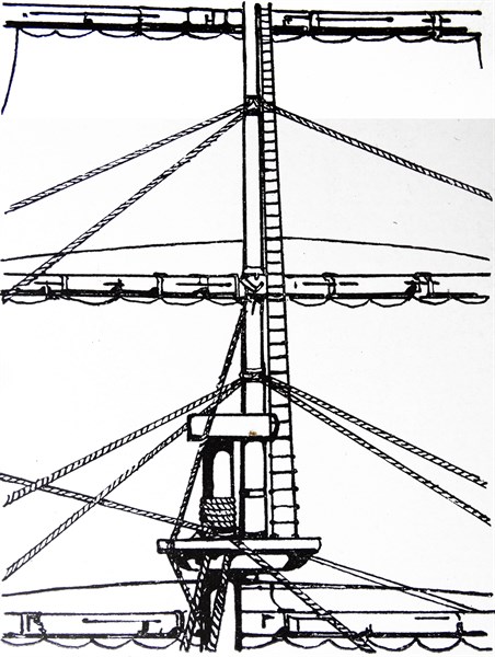 Jacobs ladder of a ship.