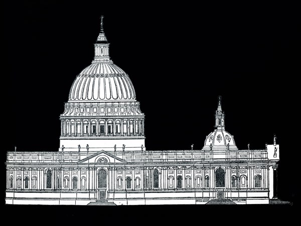 Original design for St Paul's Cathedral by Sir Christopher Wren