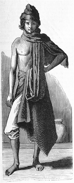 Engraving of a Bhisti water carrier