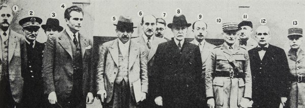 Photograph of the Marshal Petain and the Men of Vichy