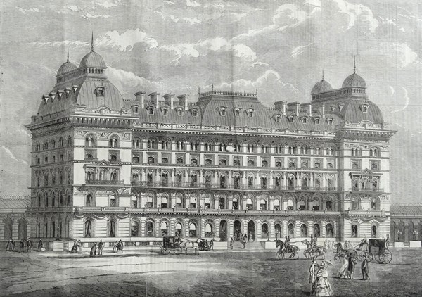 The Grosvenor Hotel, in course of erection.