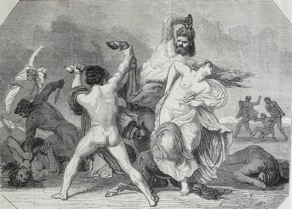 Battle of the Lapiths and Centaurs, painting by Mr William Bouguereau.