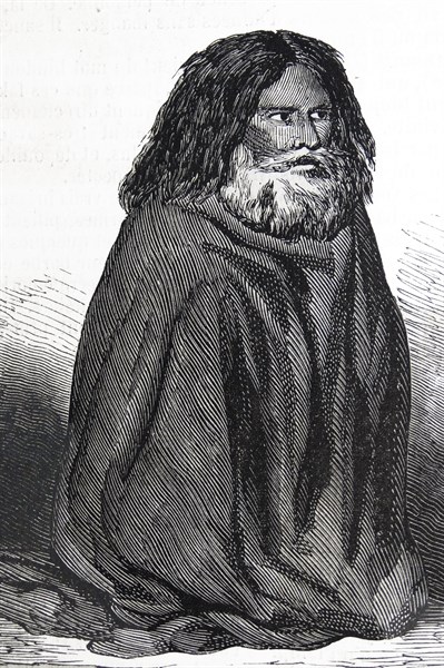 Fakir in the Indian city of Culcutta 1860