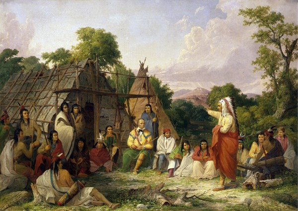 The Indian Council', 1847. By Seth Eastman