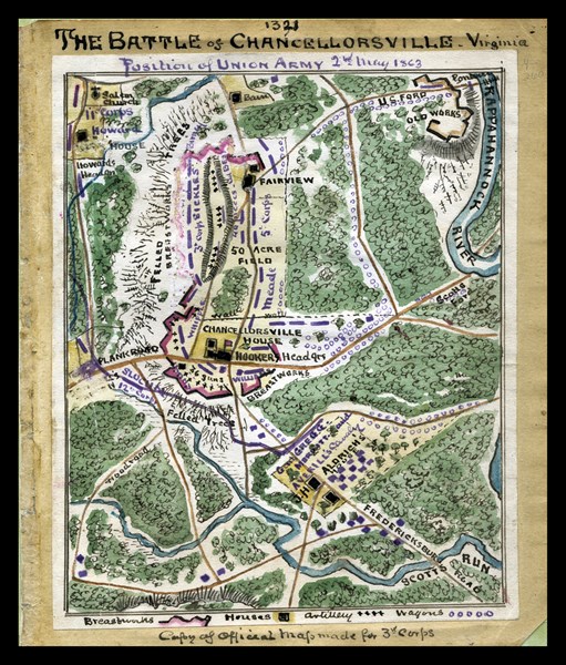 Map of the Battle of Chancellorsville