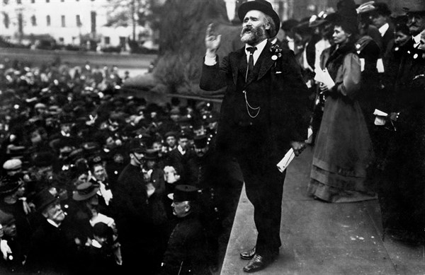 Keir Hardie at Trafalgar Square London 1908