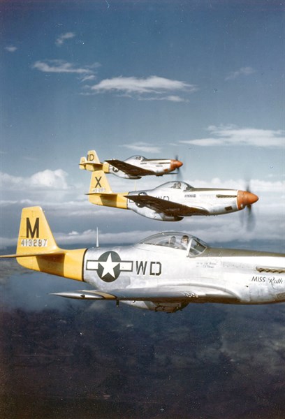 Photograph of World War Two US Air Force P-51D Mustangs