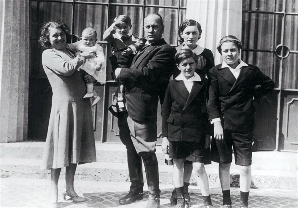 family of Benito Mussolini the Italian politician, journalist, and leader of the National Fascist Party 1928