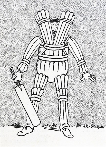 an over padded cricketer