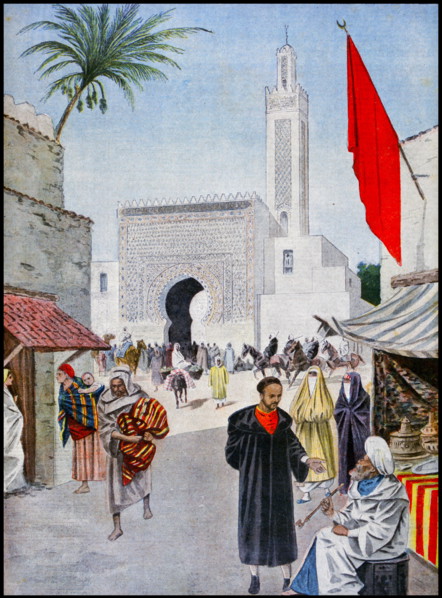 Illustration showing the Moroccan Pavilion, at the Exposition Universelle of 1900