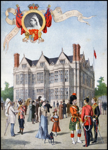 Illustration showing the English Pavilion, at the Exposition Universelle of 1900