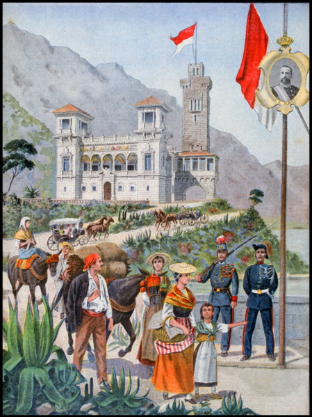 Illustration showing the Monaco Pavilion, at the Exposition Universelle of 1900