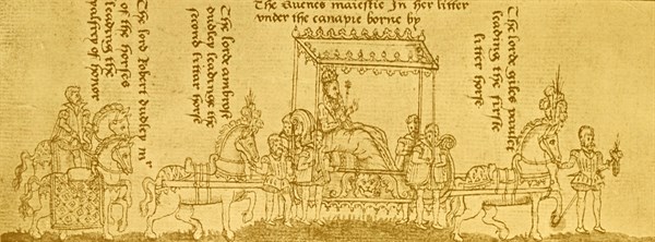Engraving depicting Queen Elizabeth I