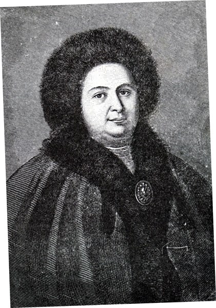 Engraved portrait of Eudoxia Lopukhina