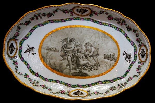A decorative tea service engraved by Francesco Bartolozzi