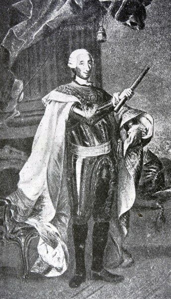 Engraved portrait of King Charles III of Spain